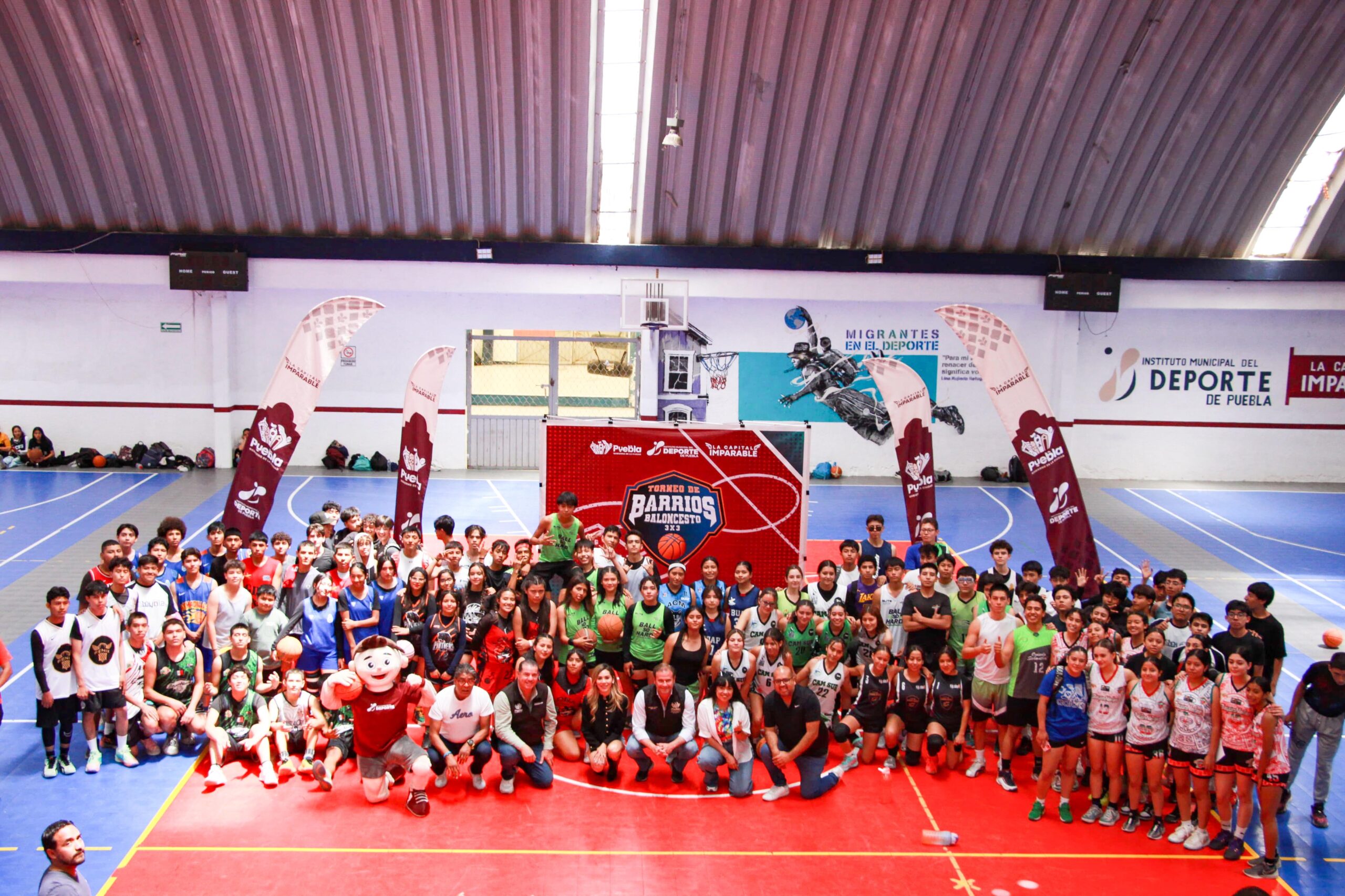 Gran participación de las y los poblanos en el Torneo de Barrios baloncesto 3×3 del IMDP