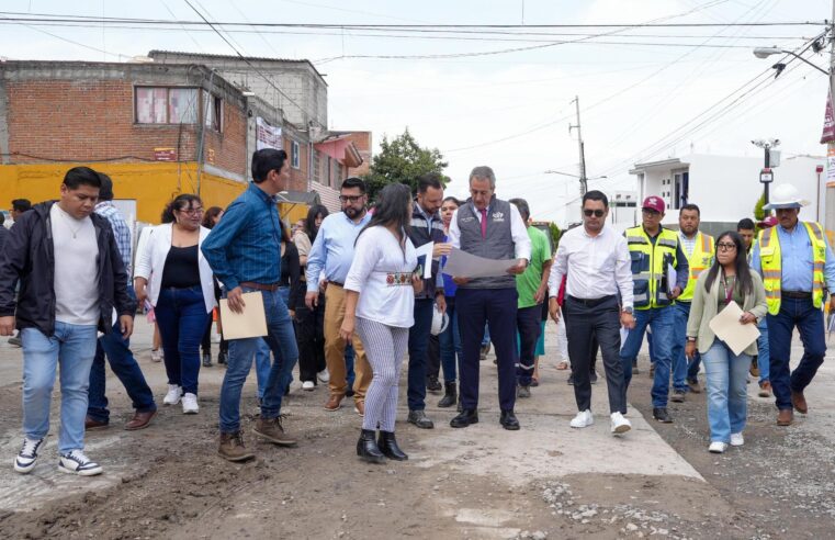 Supervisa Pepe Chedraui rehabilitación vial en la colonia Aquiles Serdán