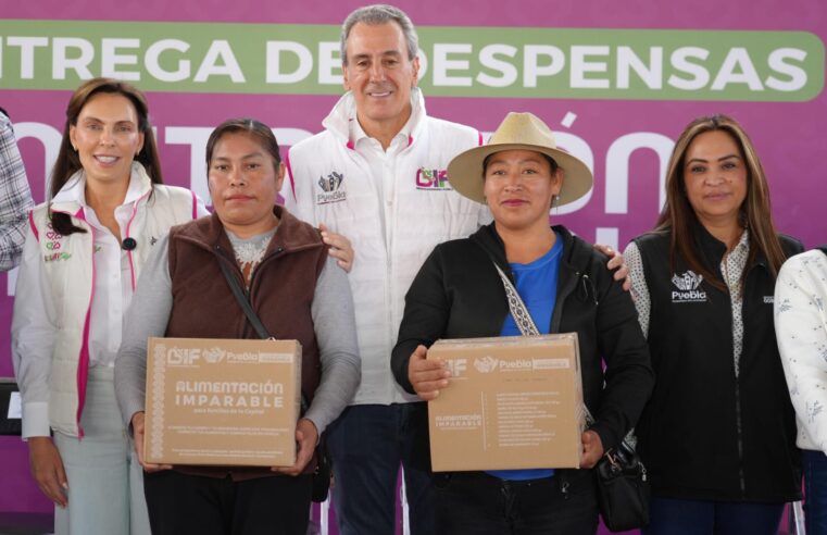 Entregan Pepe Chedraui y MariElise Budib apoyos alimentarios en juntas auxiliares