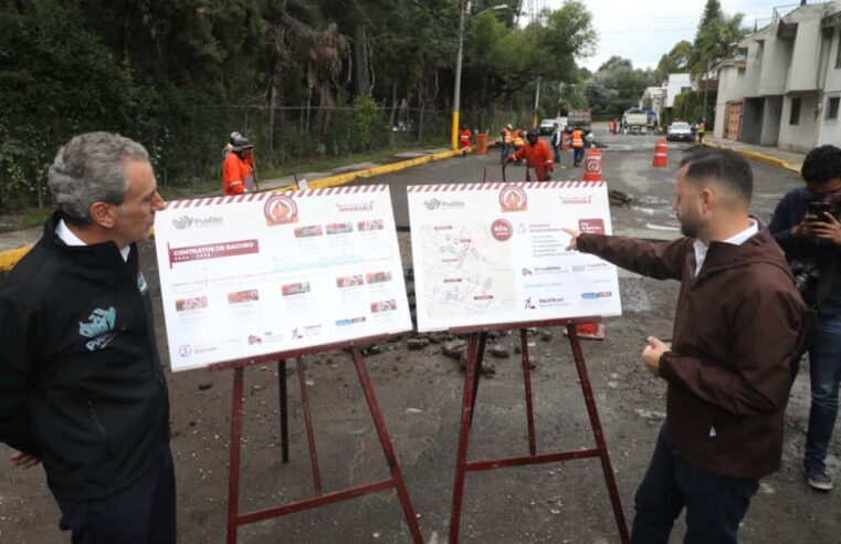 Con paso firme Gobierno de la Ciudad avanza con la Campaña Bacheando Puebla