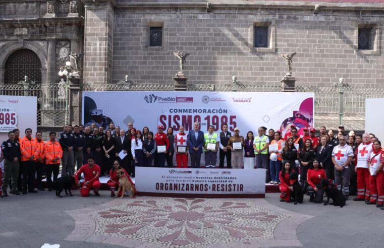 Reconoce Gobierno de la Ciudad a instituciones de emergencia en el marco del 40 aniversario del sismo de 1985