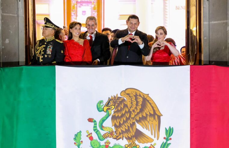 Con patriotismo, Puebla vibra con primer grito de Independencia del gobernador Alejandro Armenta