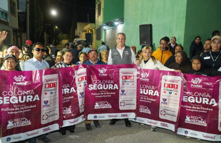 Lleva Pepe Chedraui tecnología LED a la colonia Santa Lucía con Puebla Brilla