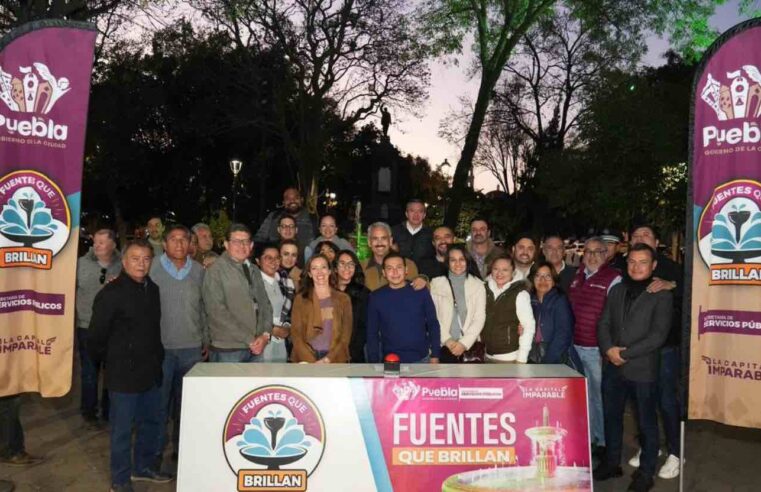 Inauguran mantenimiento de fuentes en el parque de San José