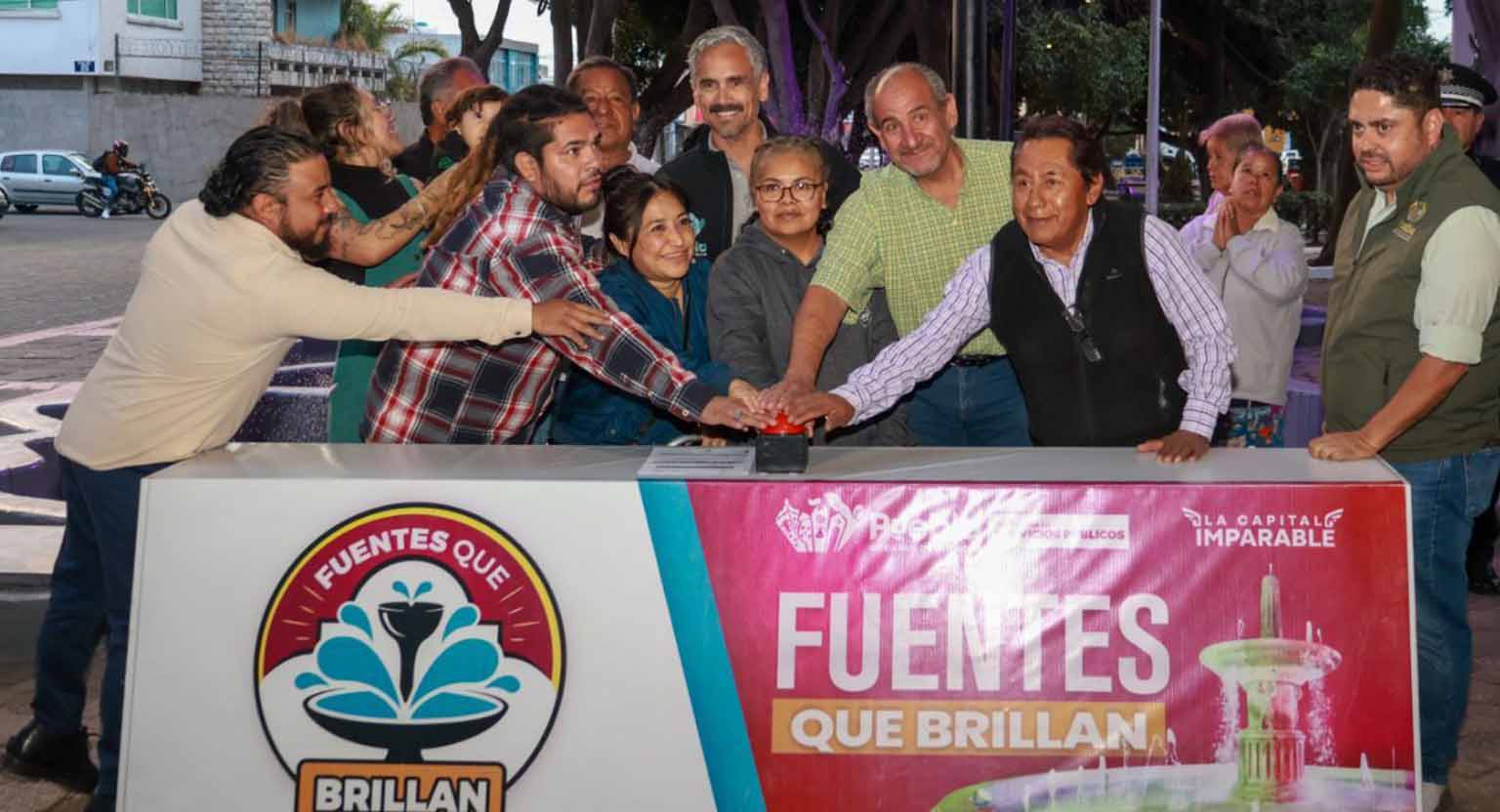 Entrega Gobierno de la Ciudad mantenimiento de fuentes del Parque de las Letras gracias a Fuentes que Brillan