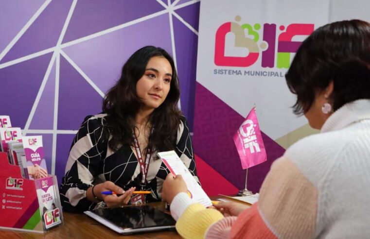 Fortalece DIF Puebla Capital atención a mujeres víctimas de violencia con el programa “Puerta Violeta”