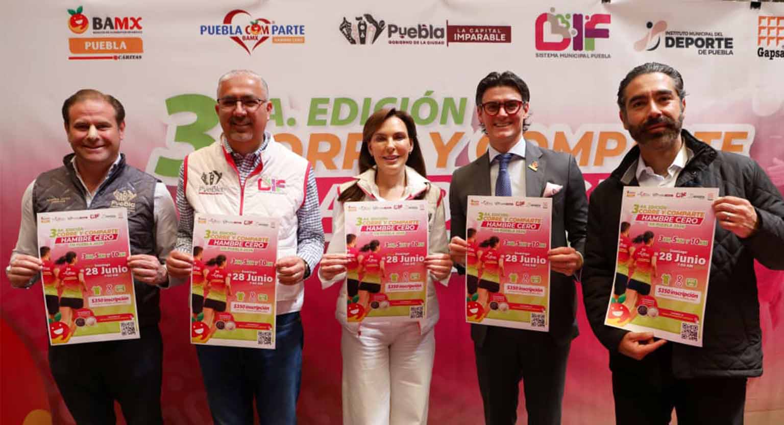 Presentan DIF Puebla Capital y Banco de Alimentos la Carrera “Corre y Comparte: Hambre Cero 2026”