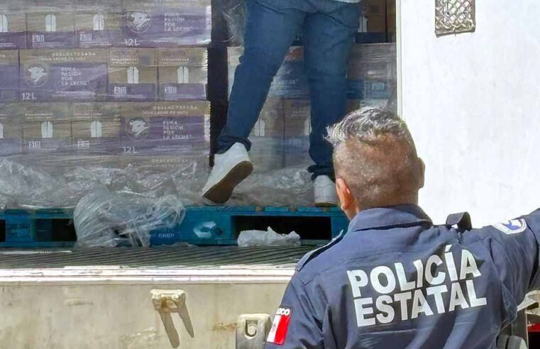 SSP recupera tractocamión con productos lácteos robados
