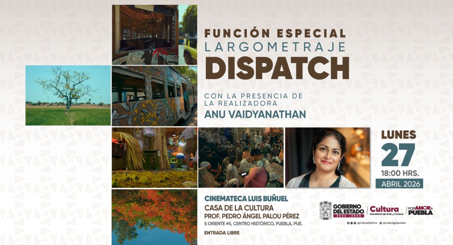 Anu Vaidyanathan visitará Puebla para presentar documental en Cinemateca “Luis Buñuel”