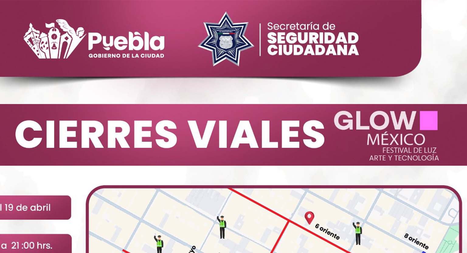 Por Festival Glow México Anuncia cierres viales