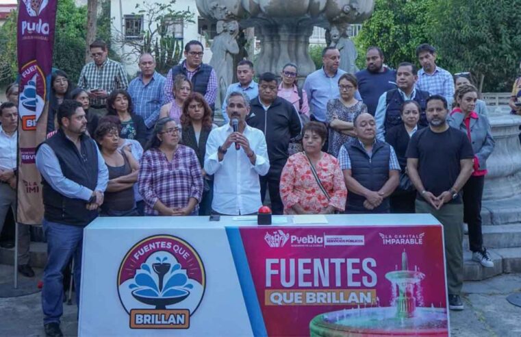 Entrega Gobierno de Pepe Chedraui mantenimiento integral de la fuente del Parque Habana