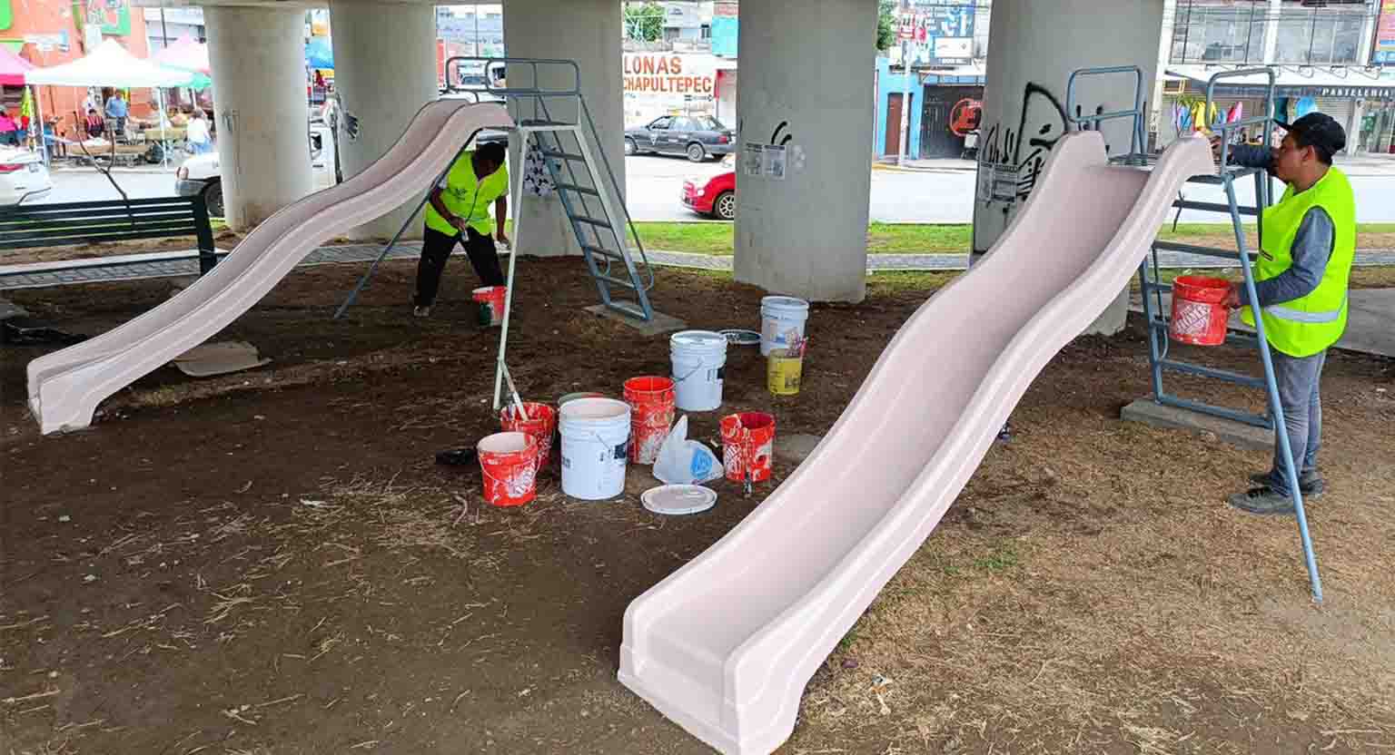 Fortalece Gobierno de la Ciudad mantenimiento al mobiliario urbano para espacios dignos