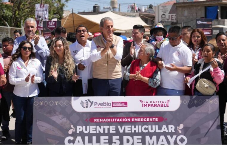 Inaugura Pepe Chedraui rehabilitación de Puente Vehicular en San Pablo Xochimehuacan