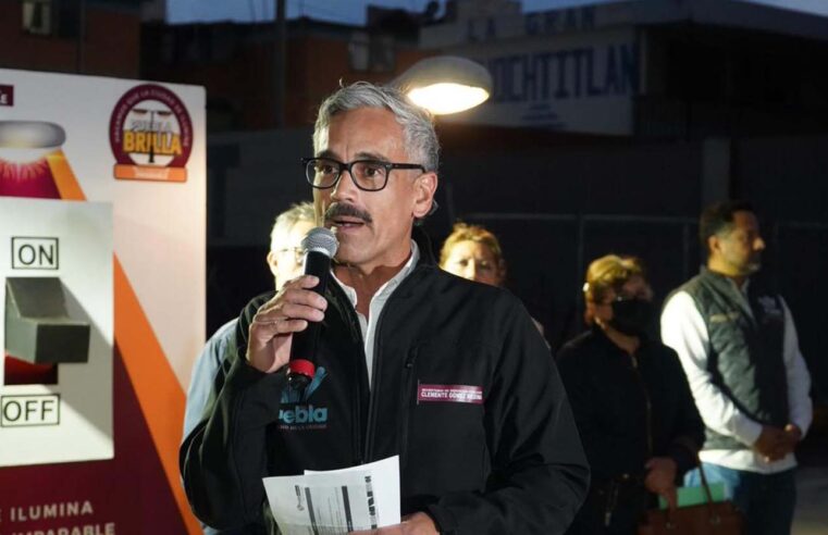 Llega Puebla Brilla a San Aparicio; inaugura Ayuntamiento de Puebla 107 luminarias modernizadas con LED
