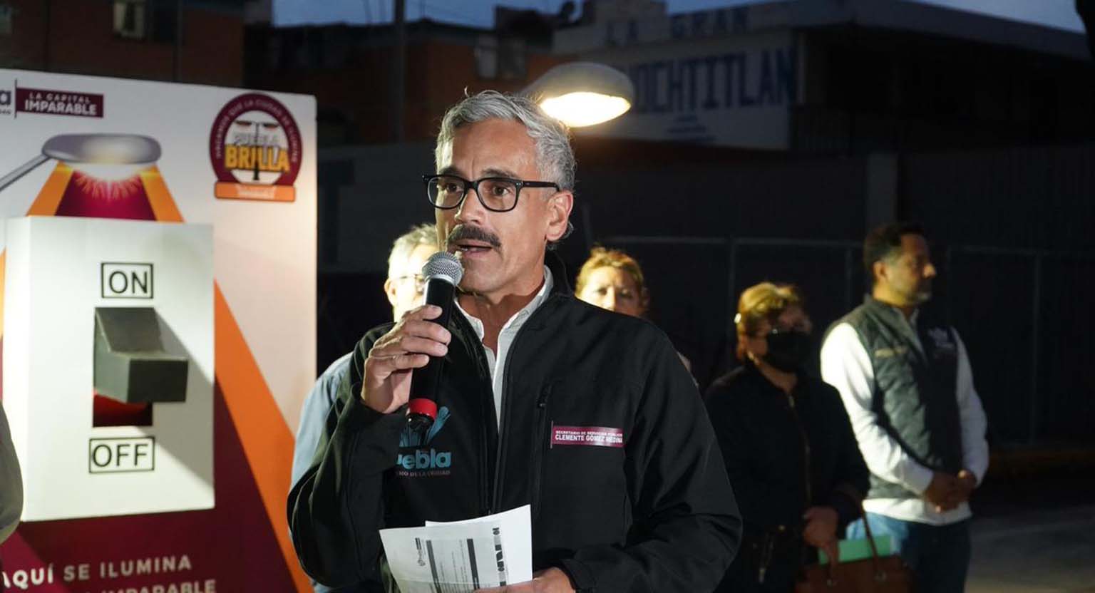 Llega Puebla Brilla a San Aparicio; inaugura Ayuntamiento de Puebla 107 luminarias modernizadas con LED