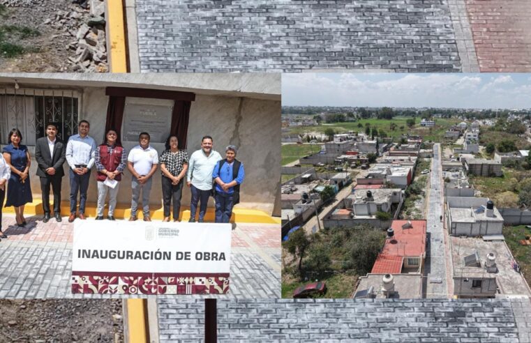 Más obra comunitaria transforma vialidades en Cuautlancingo