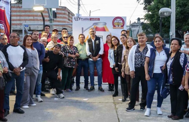 Puebla Brilla llega a Cleotilde Torres; entrega Gobierno de Pepe Chedraui 179 luminarias modernizadas con LED