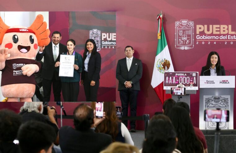 Puebla es referente nacional en Deporte; Reconoce gobernador a medallista en escalada