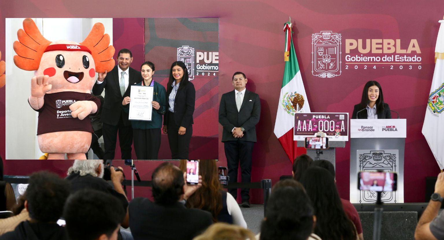Puebla es referente nacional en Deporte; Reconoce gobernador a medallista en escalada