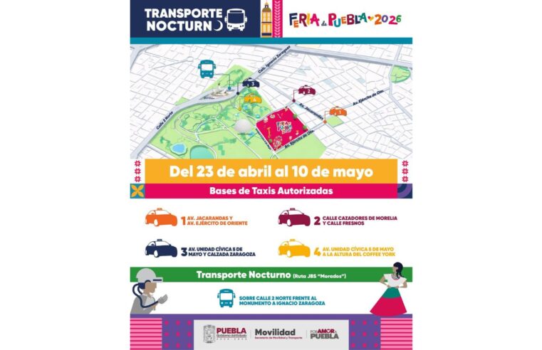 Transporte ordenado y seguro para la Feria de Puebla 2026