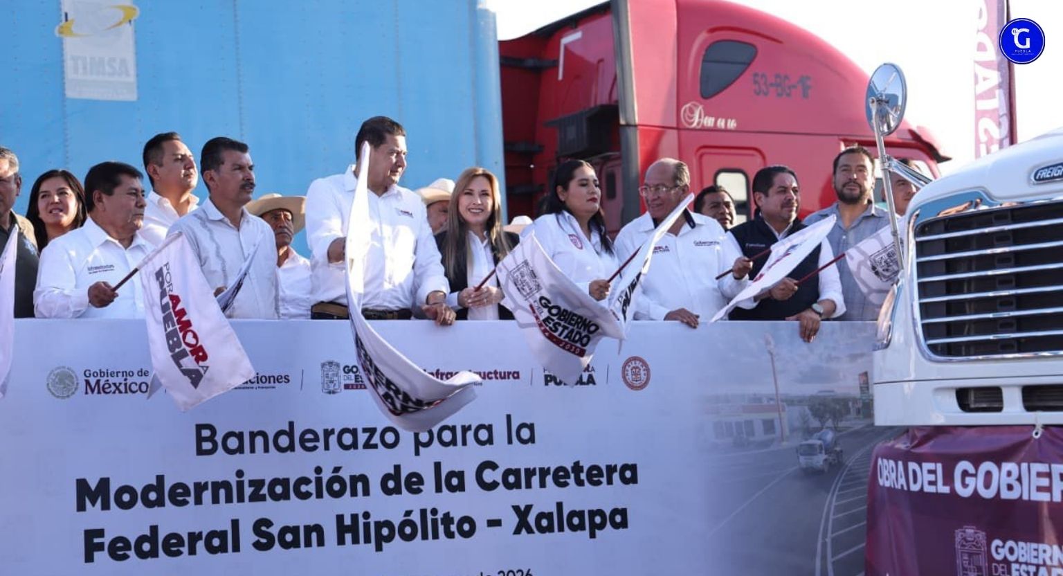 Armenta Mier encabeza banderazo de inicio a modernización de carretera federal San Hipólito-Xalapa