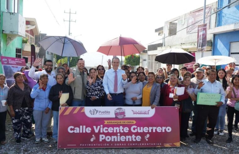 Arranca Pepe Chedraui trabajos de pavimentación en la Junta Auxiliar de San Jerónimo Caleras