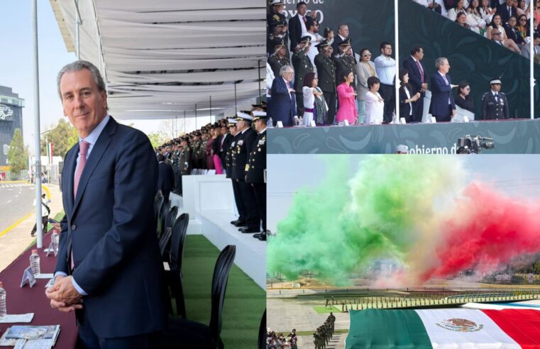 Asiste Pepe Chedraui al desfile cívico militar por el 164 aniversario de la Batalla de Puebla