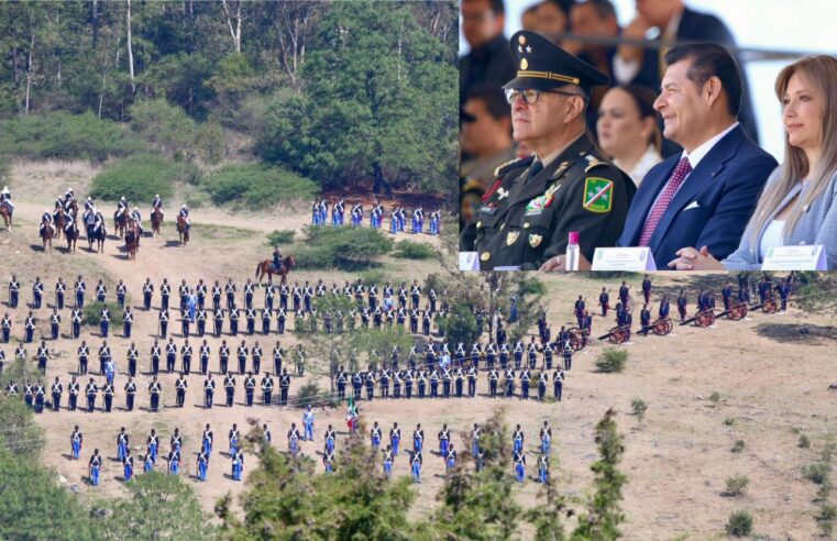 Con patriotismo y disciplina se escenifica Batalla de Puebla del 5 de Mayo