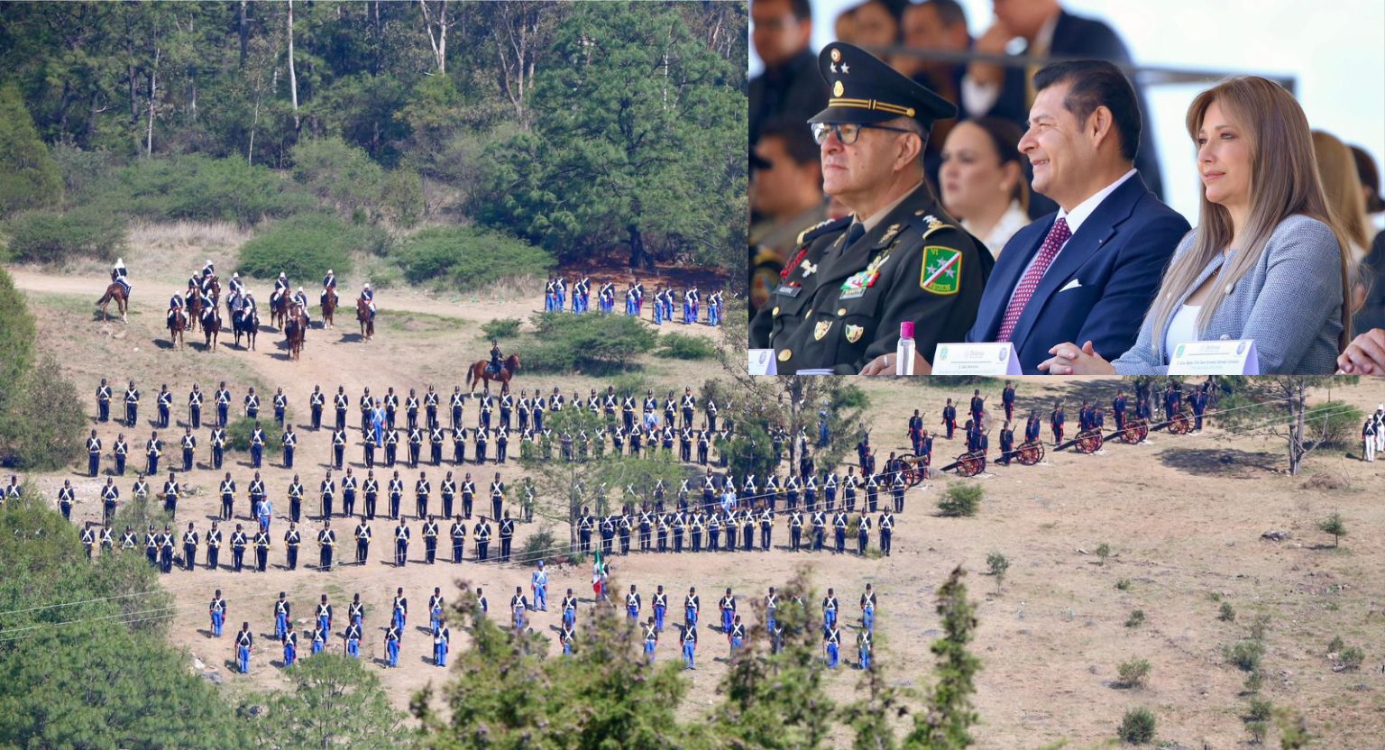 Con patriotismo y disciplina se escenifica Batalla de Puebla del 5 de Mayo