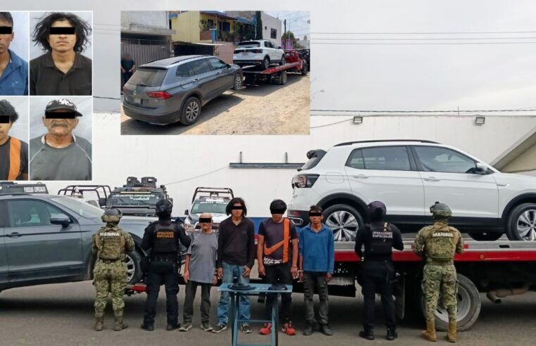 En acción contra el robo de vehículo, fueron detenidos cuatro hombres