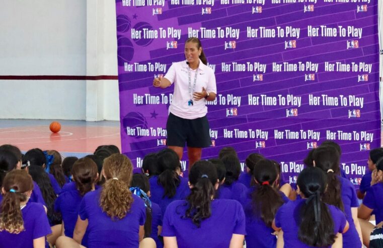 Gobierno de Pepe Chedraui recibe a Jr. NBA para realizar clínica deportiva femenil en el Polideportivo Xonaca