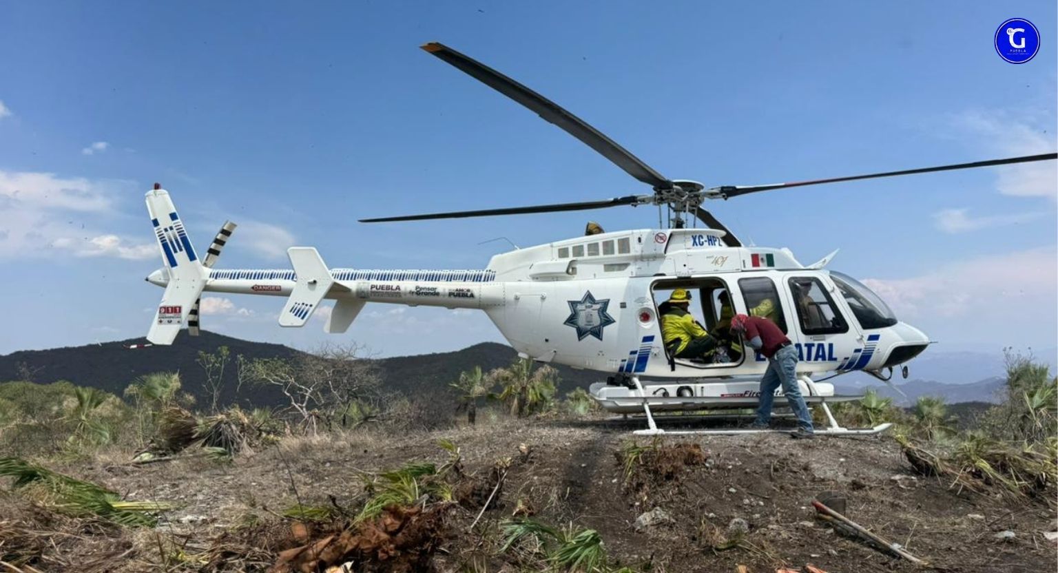 Gobierno del Estado continúa combate de incendio en la Mixteca