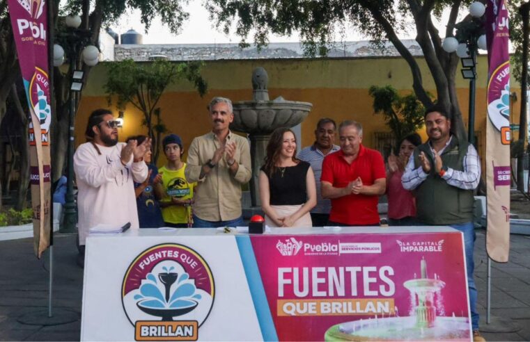 Inaugura Gobierno de Pepe Chedraui mantenimiento integral de fuente del parque Luis Donaldo Colosio Murrieta