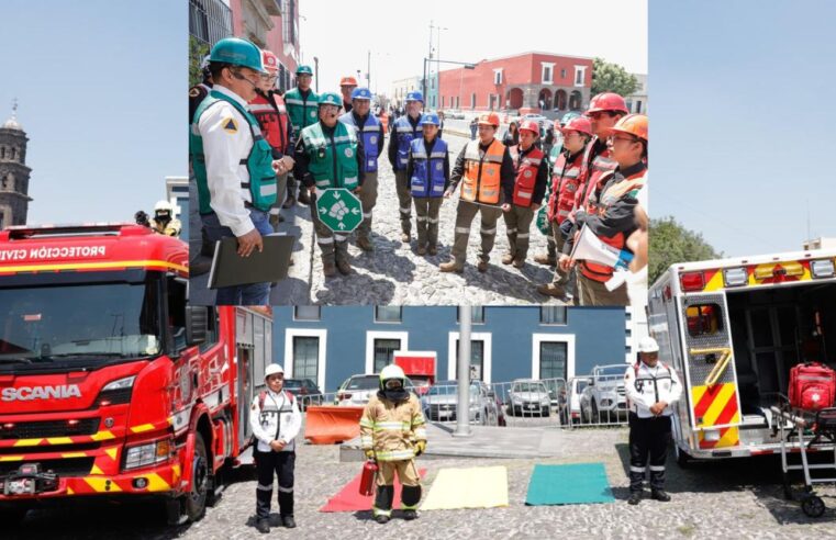 Más de 1.6 millones de poblanos participan en el Primer Simulacro Nacional 2026