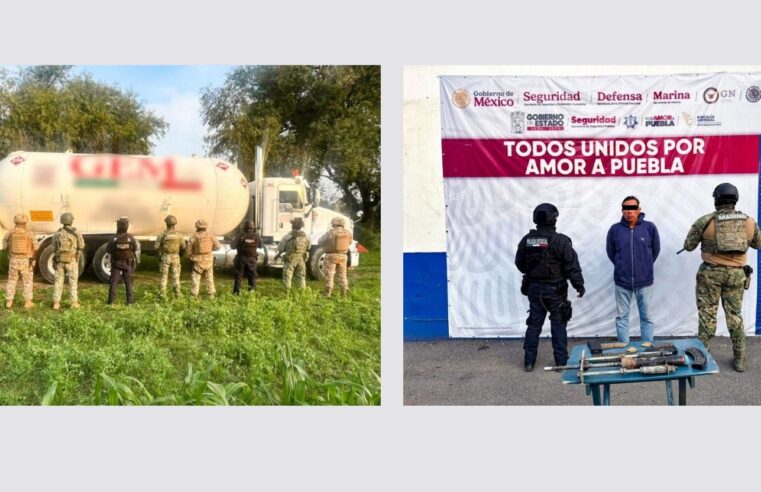 SSP, SEMAR y PEMEX detienen a hombre por extracción de hidrocarburo