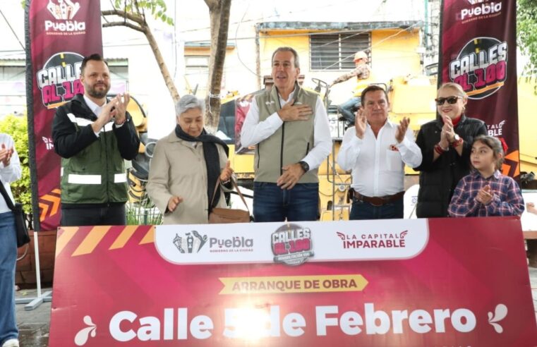 Arranca Pepe Chedraui trabajos de rehabilitación vial en la Junta Auxiliar de San Felipe Hueyotlipan