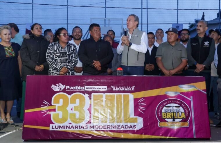Con Puebla Brilla Pepe Chedraui ha modernizado más de 33 mil luminarias con tecnología LED en la capital