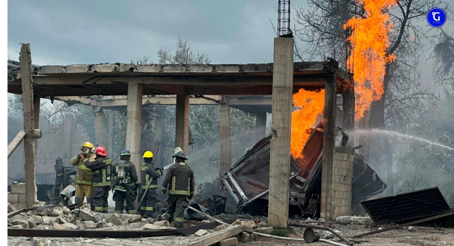 De forma oportuna Gobierno Estatal atiende emergencia por explosión en Tepeaca