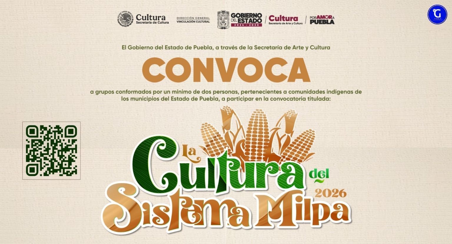 Gobierno emite convocatoria “La Cultura del Sistema Milpa”