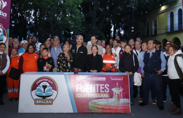 Inaugura Gobierno de Pepe Chedraui mantenimiento integral de la Fuente Álvaro Obregón