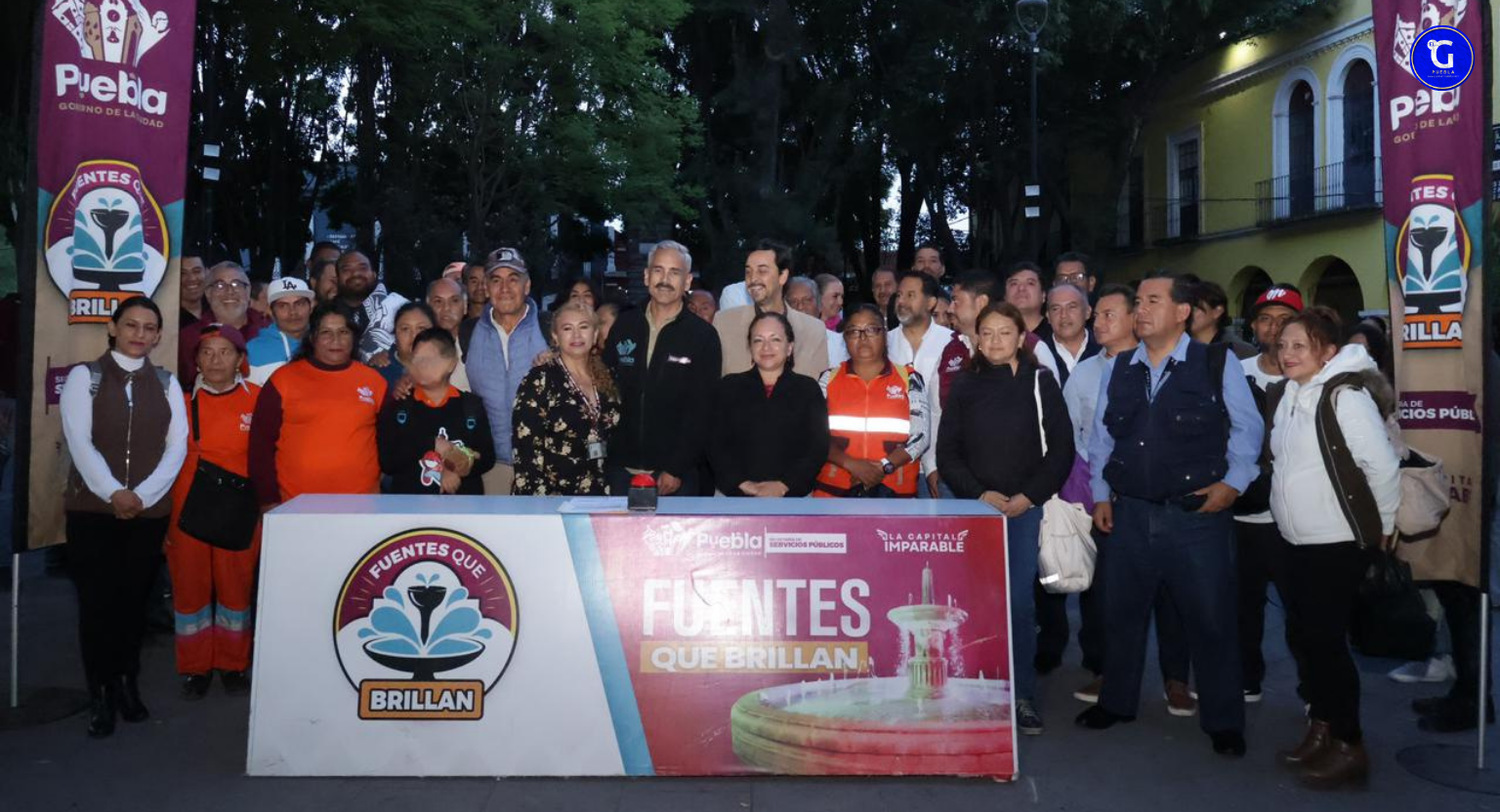 Inaugura Gobierno de Pepe Chedraui mantenimiento integral de la Fuente Álvaro Obregón