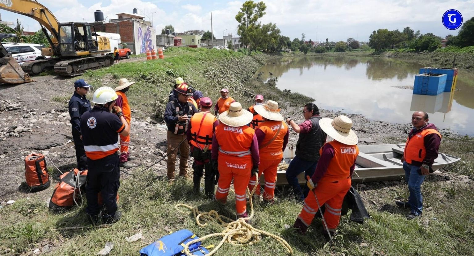 Inspecciona Pepe Chedraui labores en el vaso regulador Puente Negro, así como afectaciones en la zona