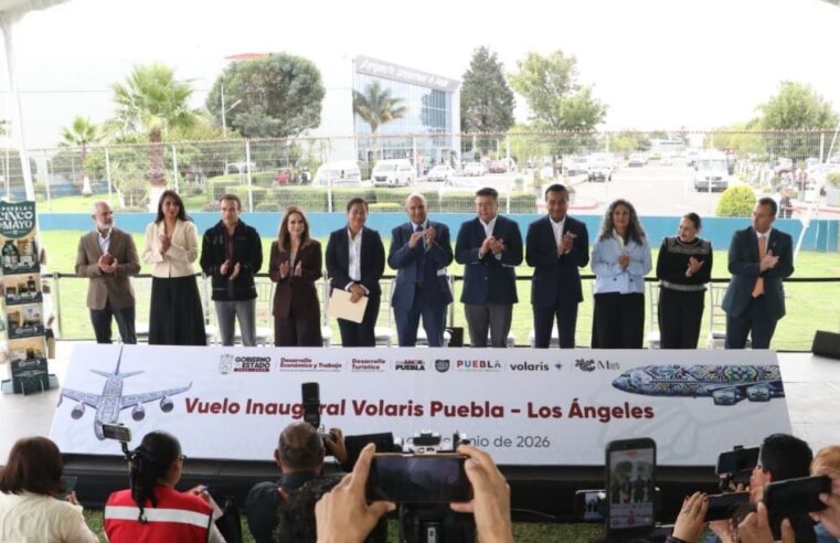 Puebla fortalece su conexión internacional con vuelo a Los Ángeles
