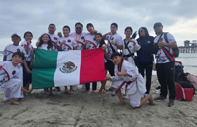 Taekwondoínes poblanos destacan en torneo internacional en California
