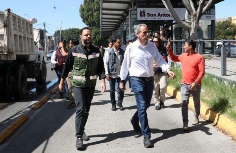 Arranca Pepe Chedraui rehabilitación vial del Bulevar Héroes del 5 de Mayo con el Tren Capitalino de Pavimentación