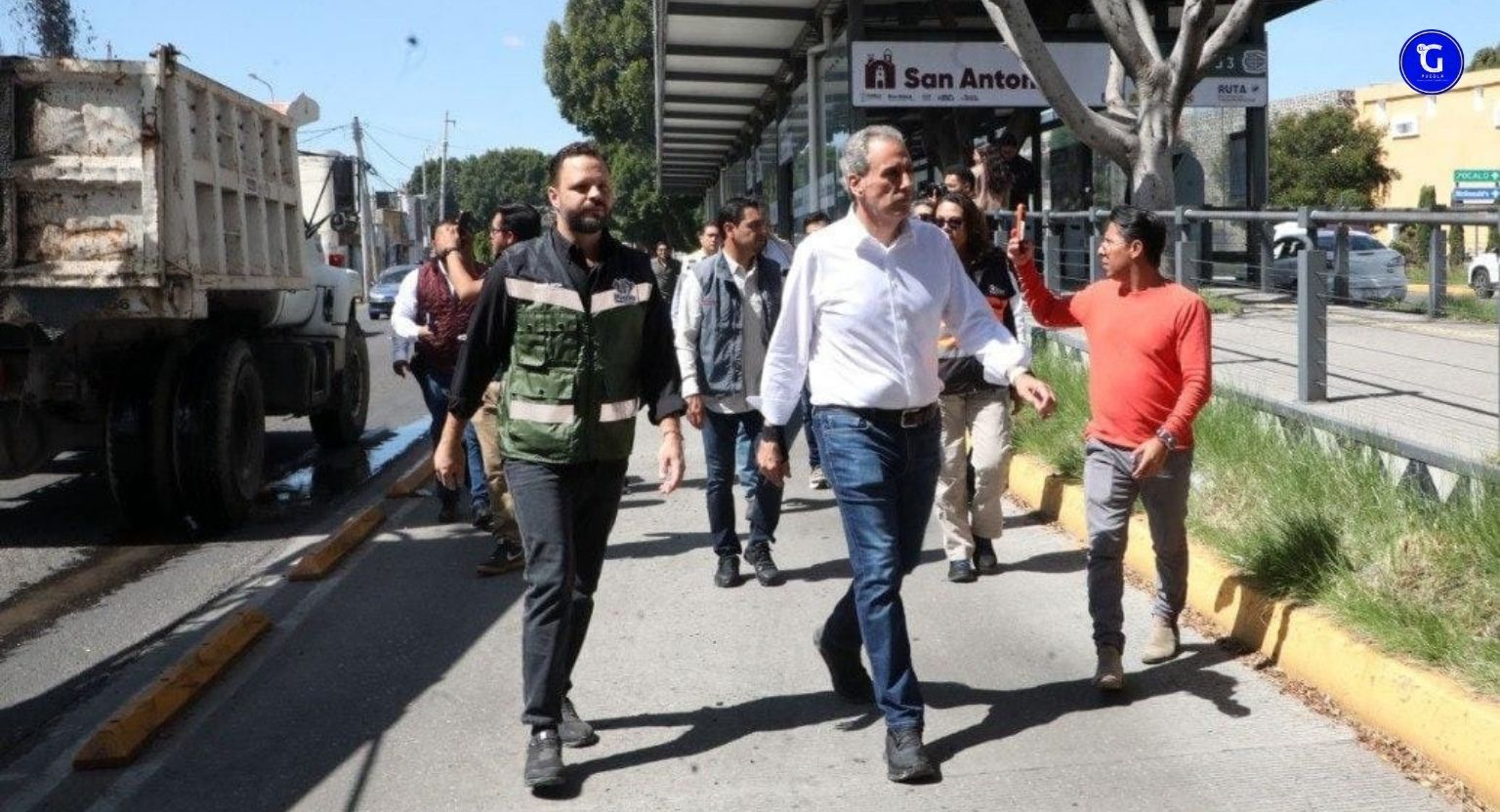 Arranca Pepe Chedraui rehabilitación vial del Bulevar Héroes del 5 de Mayo con el Tren Capitalino de Pavimentación