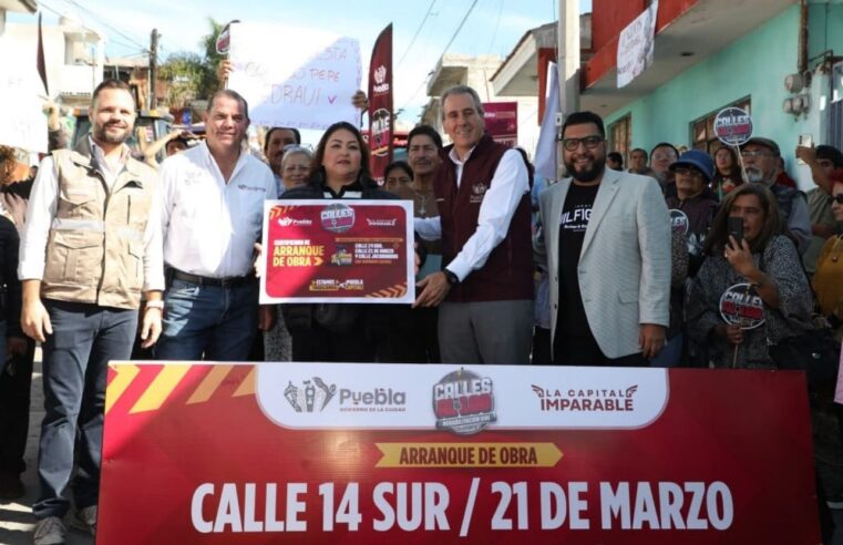 Encabeza Pepe Chedraui trabajos de rehabilitación vial en la Junta Auxiliar de San Jerónimo Caleras