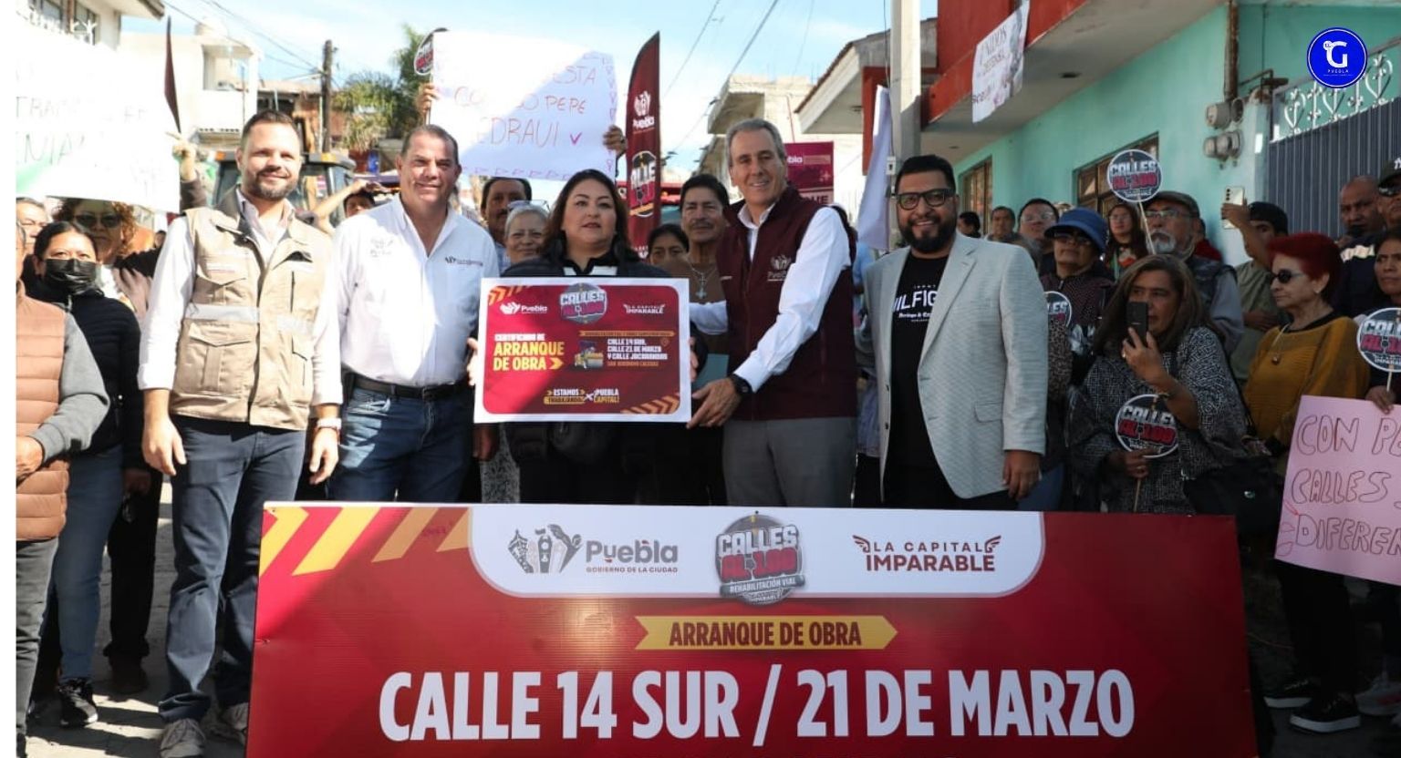 Encabeza Pepe Chedraui trabajos de rehabilitación vial en la Junta Auxiliar de San Jerónimo Caleras