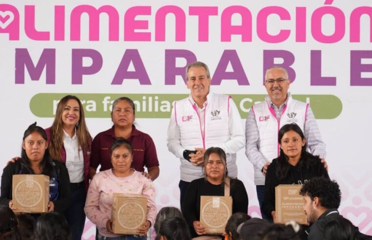 Entrega Pepe Chedraui 3 mil apoyos alimentarios en San Andrés Azumiatla