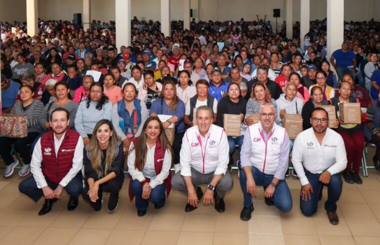 Fortalecen Pepe Chedraui y MariElise Budib seguridad alimentaria con entrega de despensas en San Francisco Totimehuacan